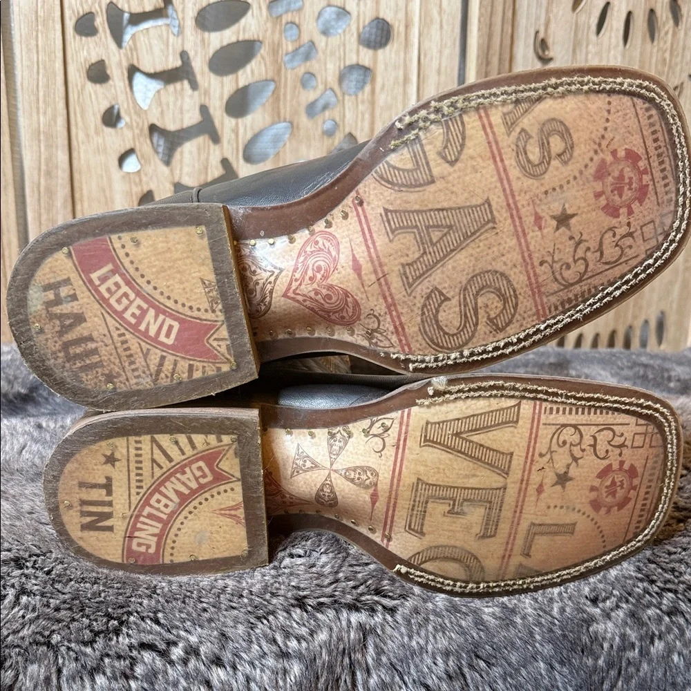 Tin Haul Western Leather Boots - Brown - Picture 2 of 11